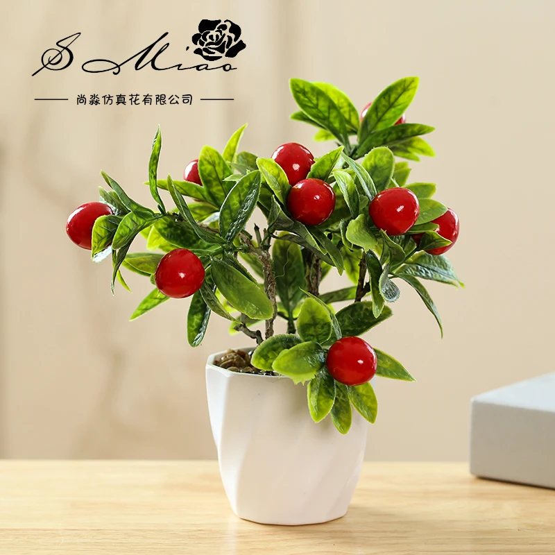 Hot Sale Wholesale Low MOQ Simulation Fruit Artificial Fruit Simulation Bonsai For Home Decoration