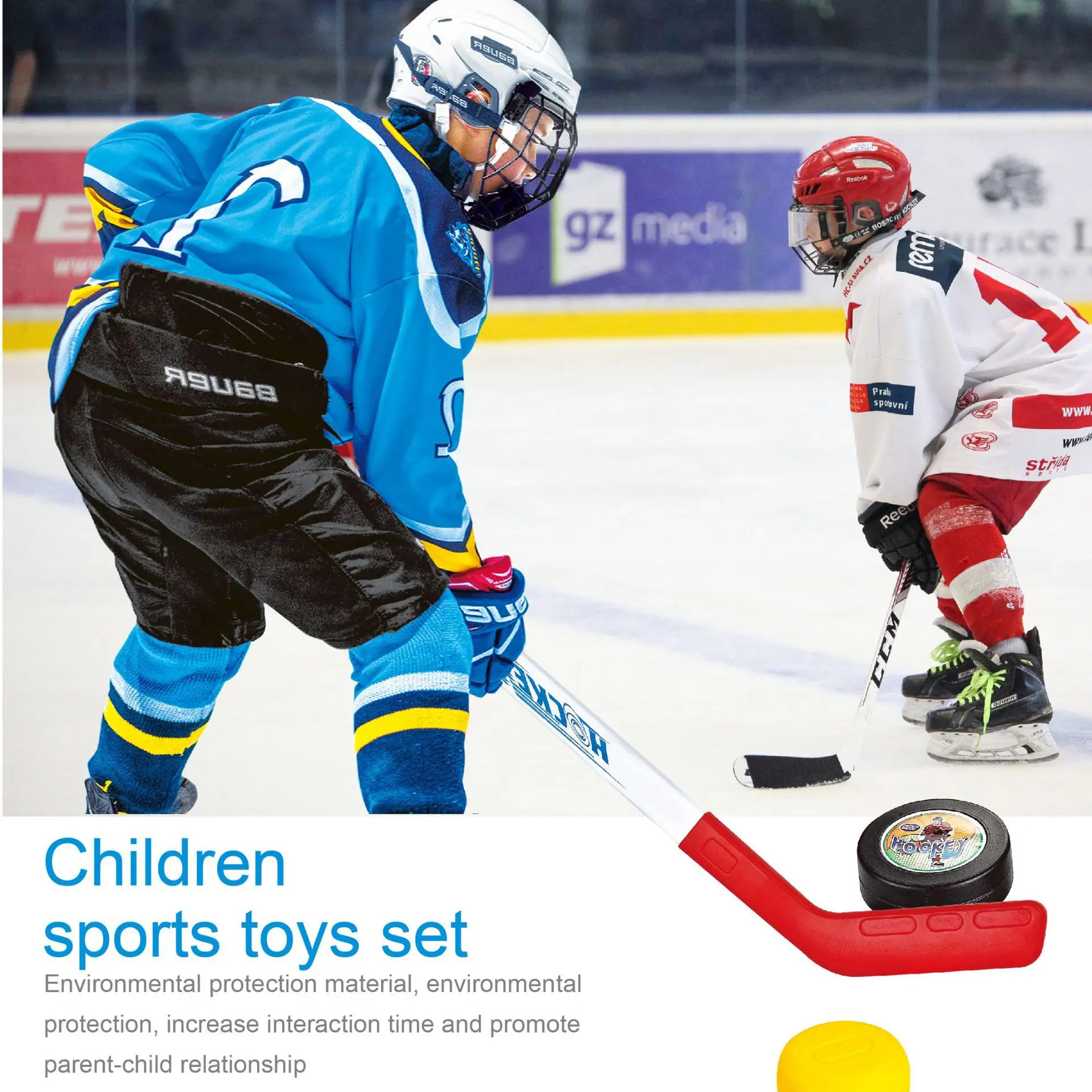 Outdoor leisure Sports and Fitness Hockey Game Toy Ice Hockey Toy Set with Stick and Ball