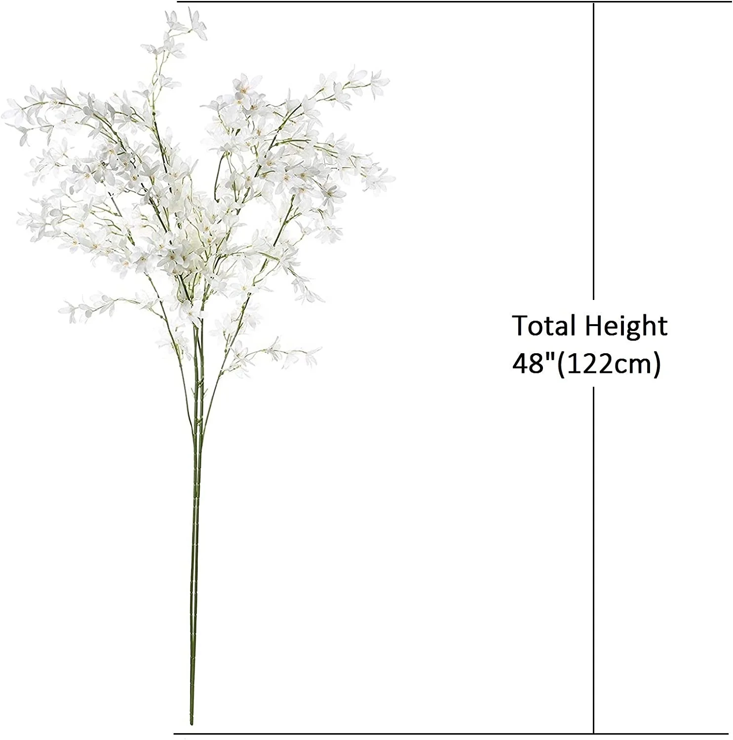 Artificial Flowers Silk Oncidium Orchid Flowers Branches Spray Floral Stem for Home Decor Wedding Backdrop Arch Wall TableRunner