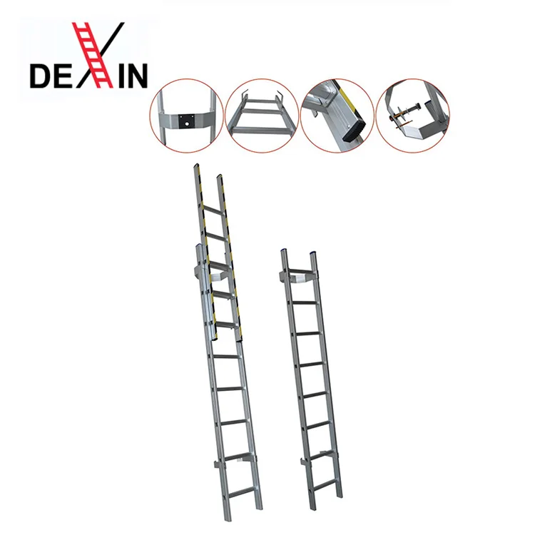 DX-4604 Aluminum Single Straight Stick Step Manhole Ladder Man-hole Foldable Step Ladder Safety Aluminum Telescopic Ladder