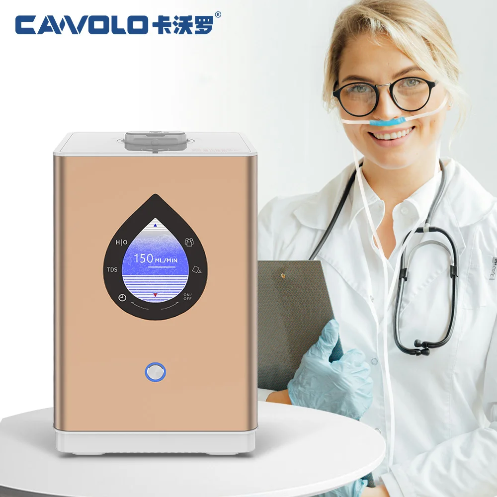 Portable Pem Oxy Hydrogen and Oxygen Breathing Inhalation Machine Multifunctional Hydrogen Gas Inhaler Generator 150ml Brown Gas