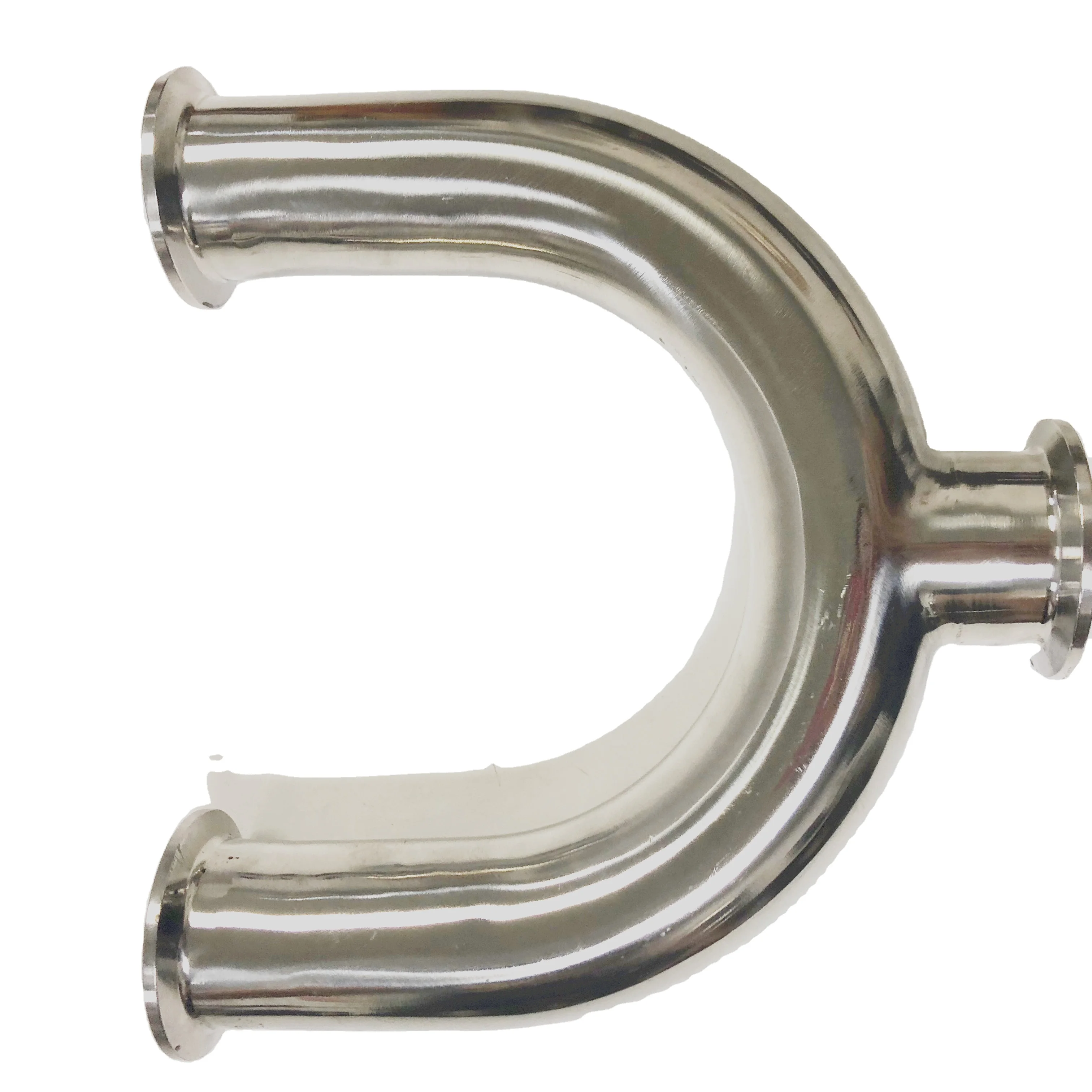304 Quick Install Stainless Steel Pipe Fittings Polish Surface Sanitary 180 degree elbow