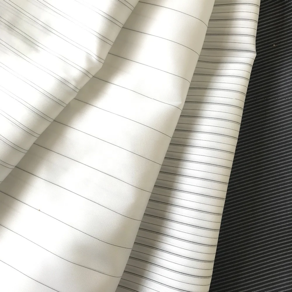 Polyester Taffeta Sleeve Lining fabric Yarn-dyed Strips Fabric