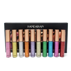 HANDAIYAN быстросохнущая жидкая подводка для глаз 10 видов цветов Make Up набор партии подарок косметический вашего логотипа оптовая продажа OEM/ODM карандаш-подводка