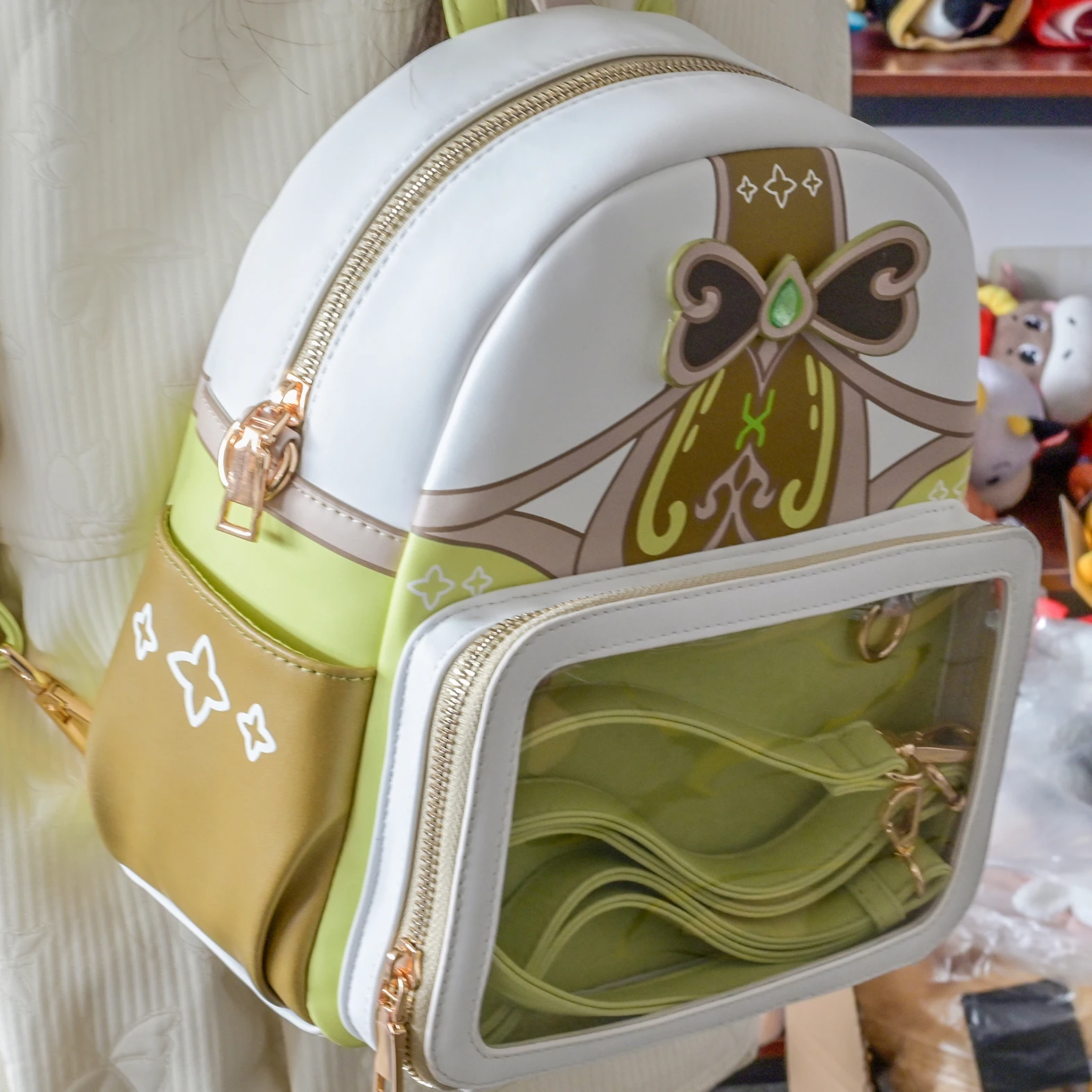 Cute girls plush ITA bag crossbody ita bag custom embroidery plush itabag custom animal plush bag