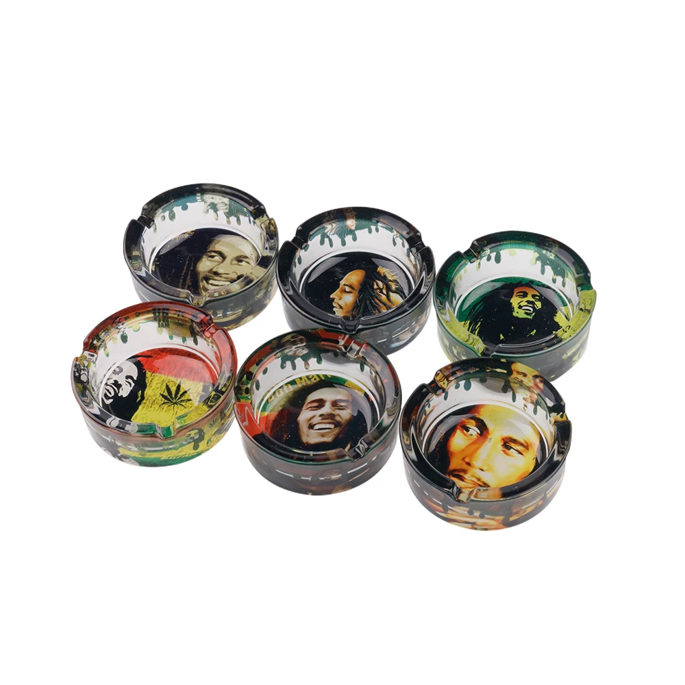 Новая продукция Amazon, стеклянная пепельница, стеклянная пепельница в форме капли воды 85 мм, пепельница Боб Мэри