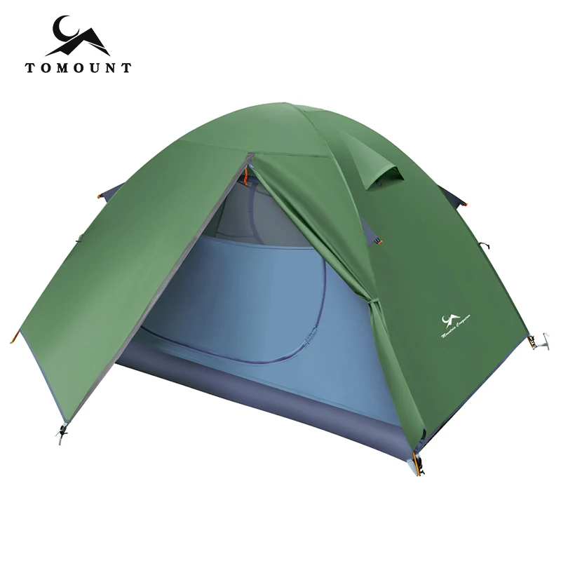 TOMOUNT Aluminium Alloy Double Layer Tent One Bedroom Fishing Tent Camping Outdoor Waterproof Family Ultralight Hiking Tents