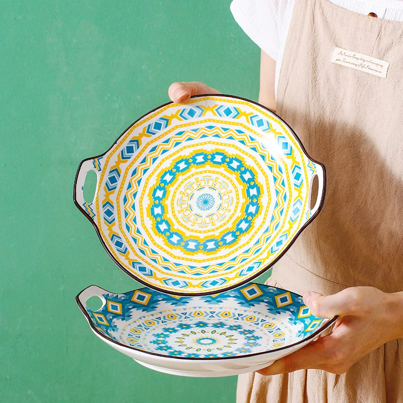 vaisselle en ceramique de qualite alimentaire restaurant complete birthday plates &Baking sheet dishes Sold by ton