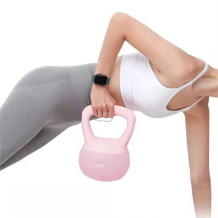 Home Fitness Women Training PVC Soft Kettle Bell Dumbbell Hip Strength Exercise competition Sand Kettlebell