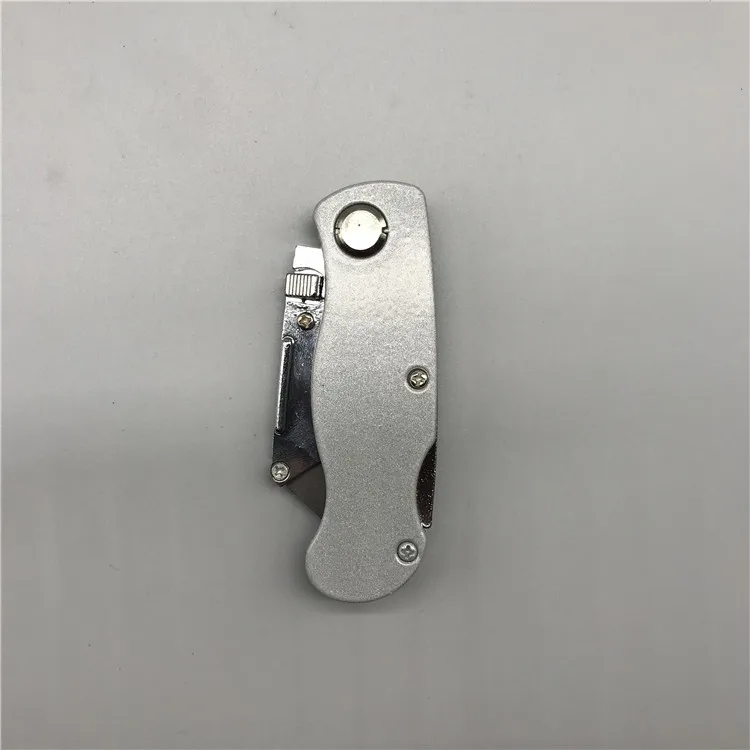 Professional zinc alloy 5PCS quick change blades foldable utility cutter knife with blade box