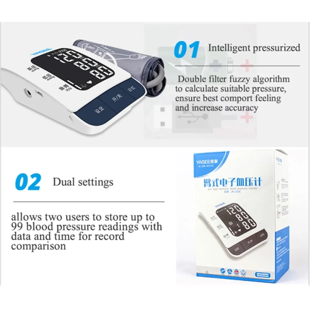 Digital Bp Monitor Digital Bp Blood Pressure Monitor Upper Arm Bp Meter