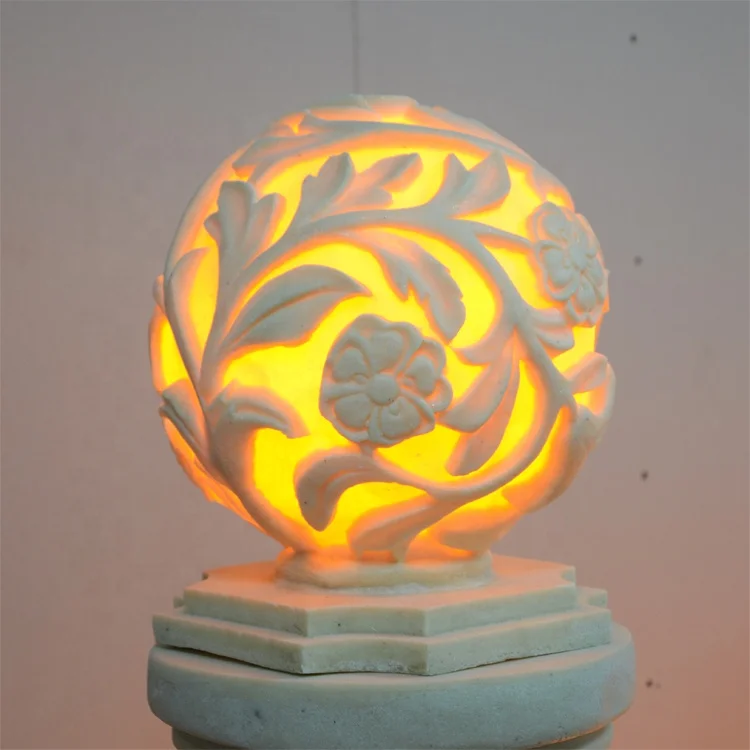 Round Shape Chrysanthemum Pattern Outdoor Decorative Ball Lamp Lantern