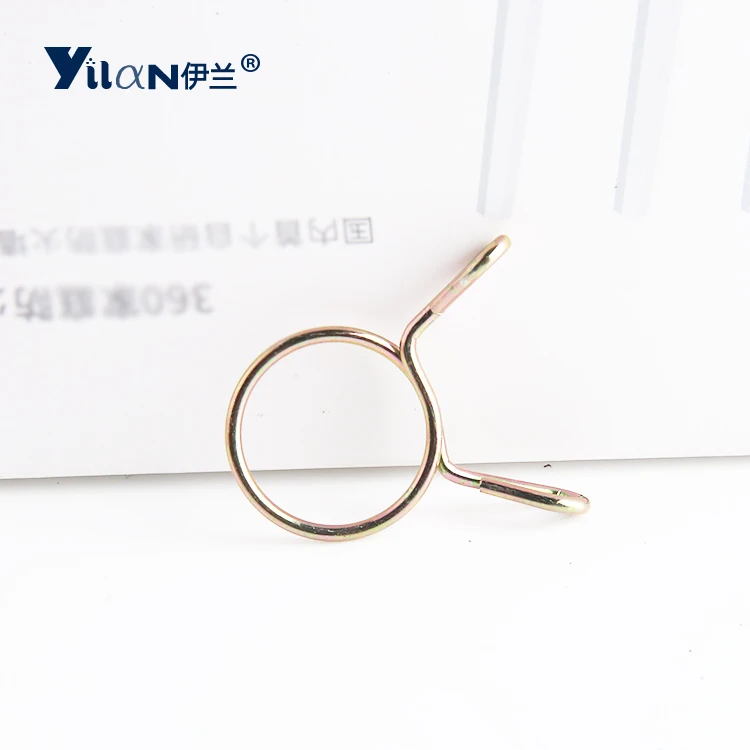 Galvanized hand pinch quick-install single wire spring tube clamp