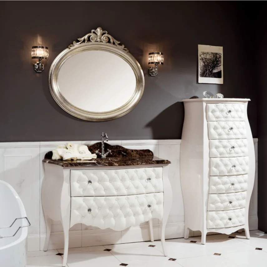 New Design Luxury Wooden Bathroom Cabinet Solid Wood Vanity