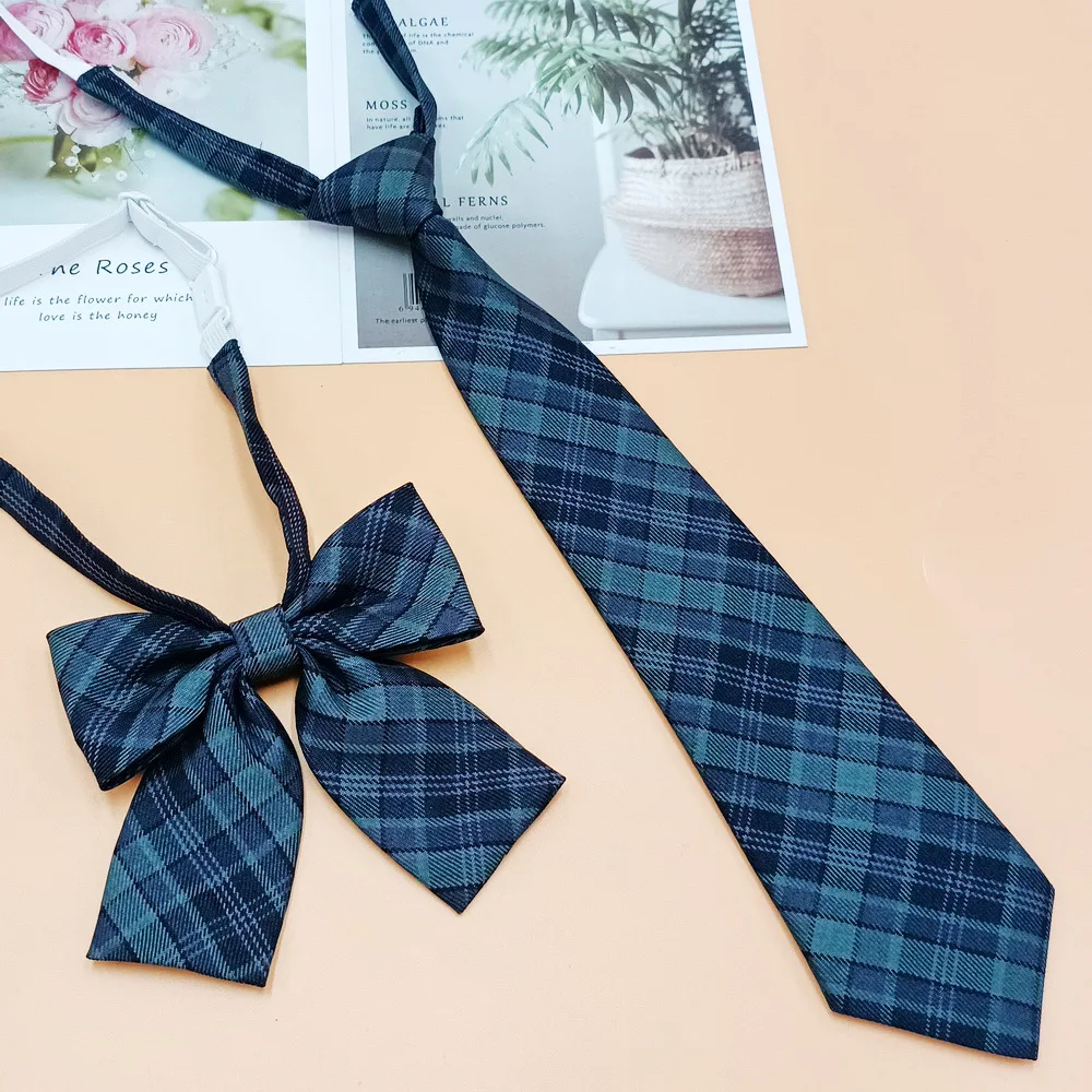 Custom School JK Neckties Butterfly Handmade Uniform Casual Skinny Stripe Jacquard Kids Bow Tie Neck Ties Set For Students