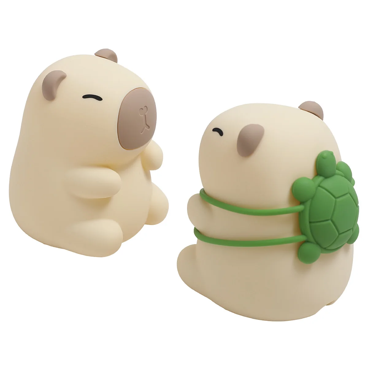 Modern Design Portable Mini Night Light Rechargeable ABS Silicone Touch Lights Decor Capybara Sleep Night Moon Shape Home