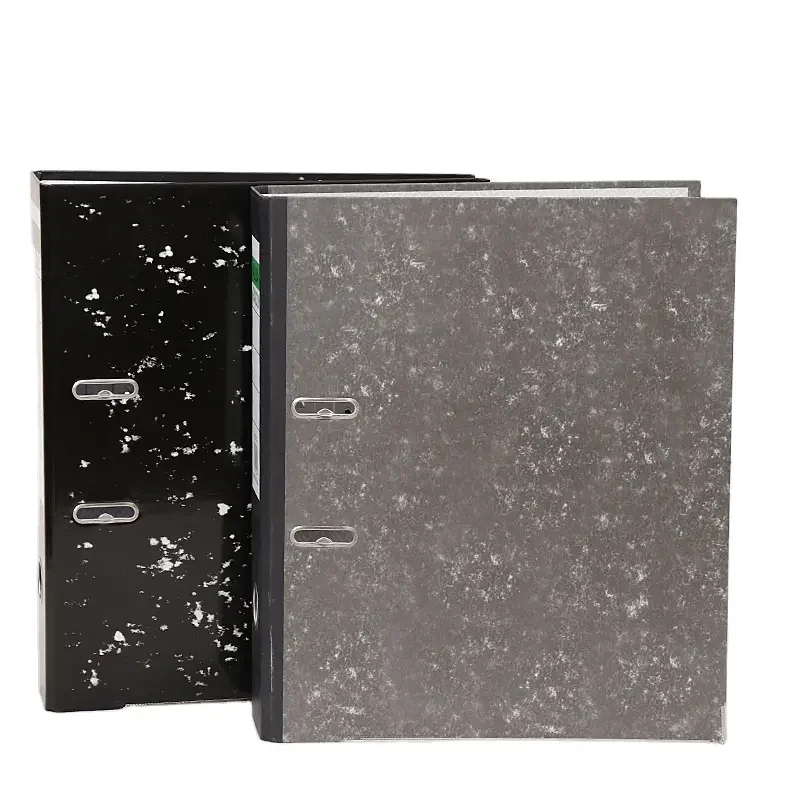 Wholesale A4 File Folder with Hard Board Marble Paper and Lever Arch for Office Stationery Quality Filing Product