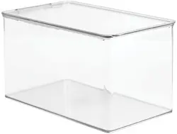 Shoes Stackable Closet Plastic Storage Box with Lid