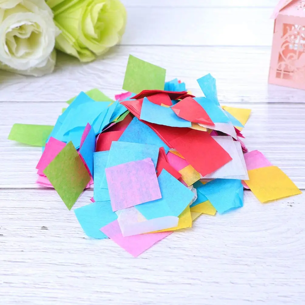 Rainbow Napkin Confetti Square Table Decor for Balloon Wedding Birthday Engagement