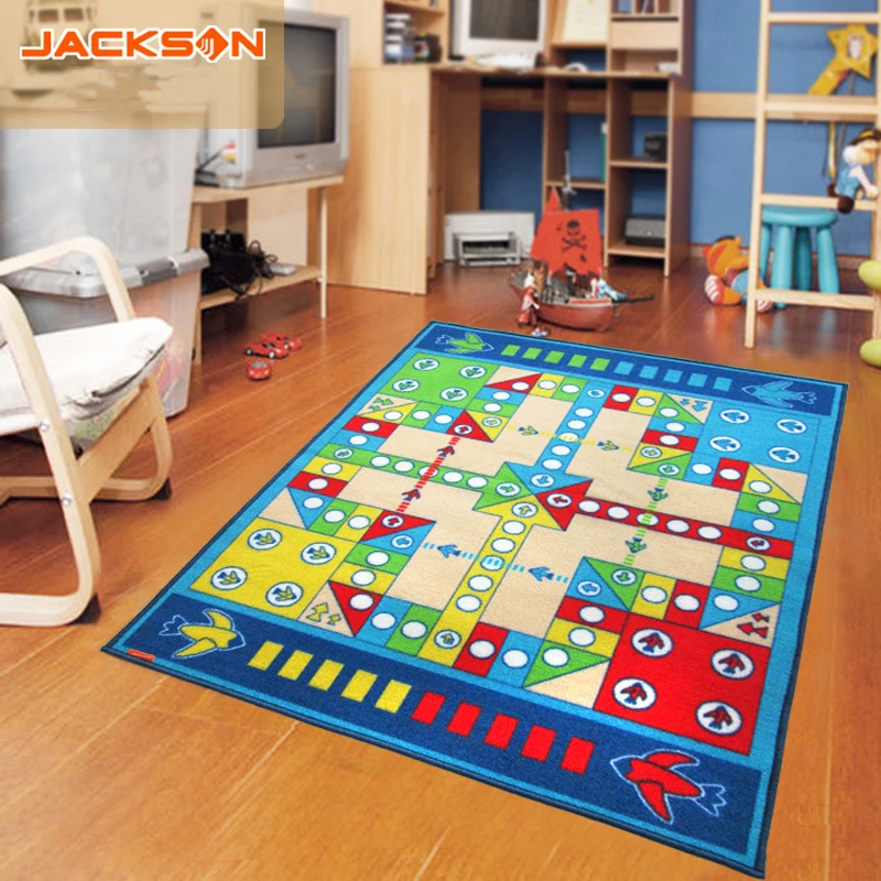 Machine Washable Custom Aeroplane Play Carpet Collection Map Rug Children Play Game Custom Area Rug