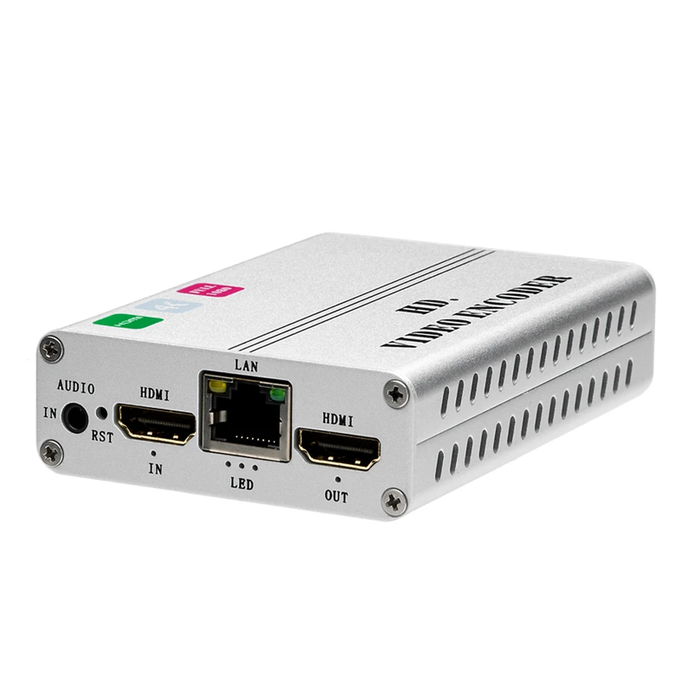Haiwe H.264/H.265 4K HDMI to IP Encoder POE Video Converter for IPTV Live Streaming and Recording via SRT RTMP RTMPS RTSP HLS