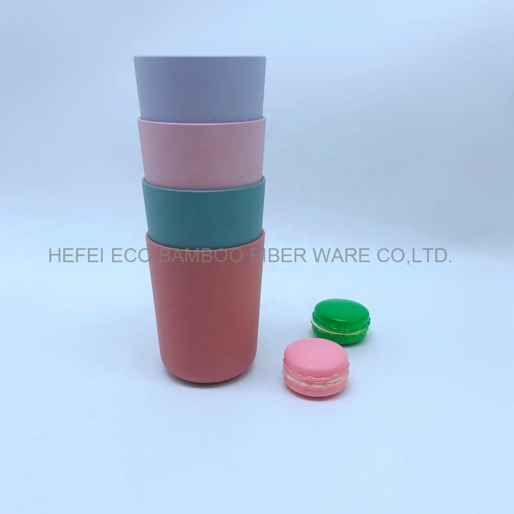 Small Size PLA Bamboo Fiber 300ml Adult Children Cups Mugs Set Unbreakable Tumbler Mug Cup for Water MilkJuice Tea PLA tableware