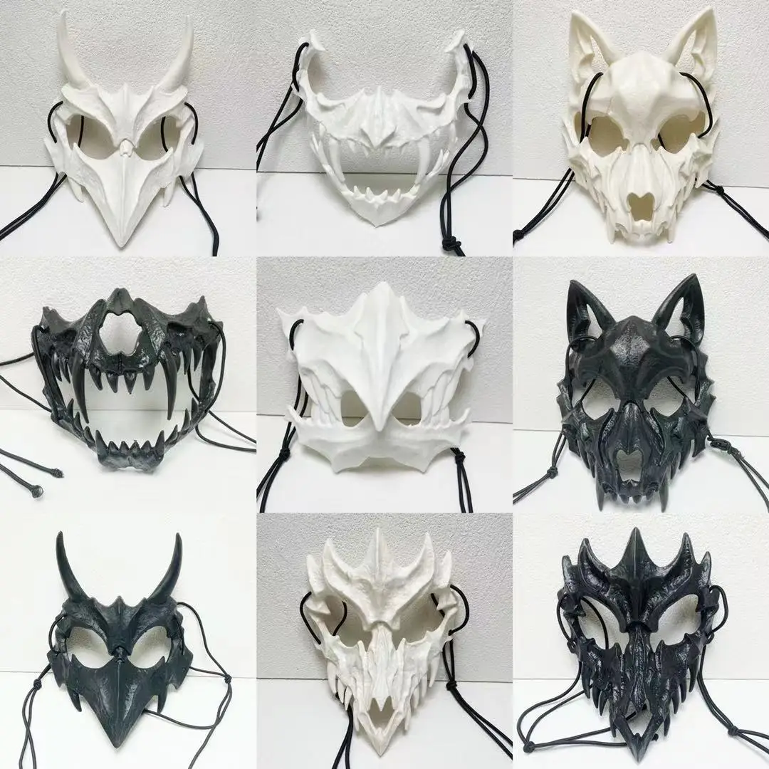 Unisex Multi Design Scary Horror Ghost Skull Anonymous Plastic Full Face Halloween Cosplay Party Masquerade Mask