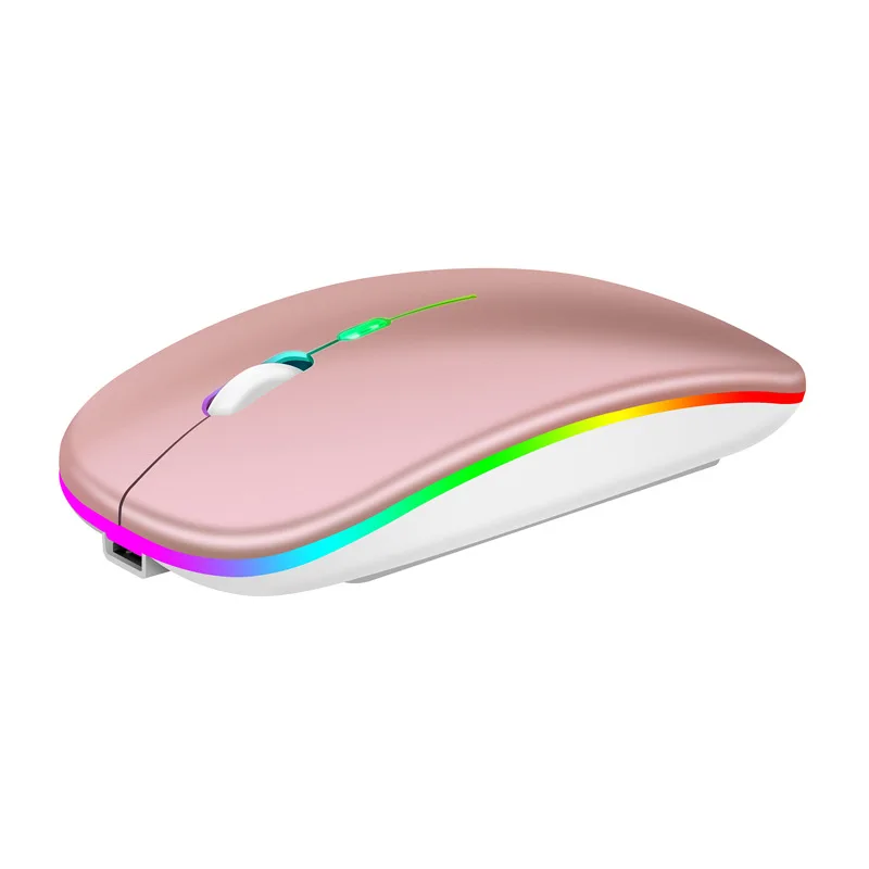 A2 wireless Mouse 2.4G Factory OEM logo Wholesale Cheap Price RGB Lightweight breathing lighting Gaming Mouse