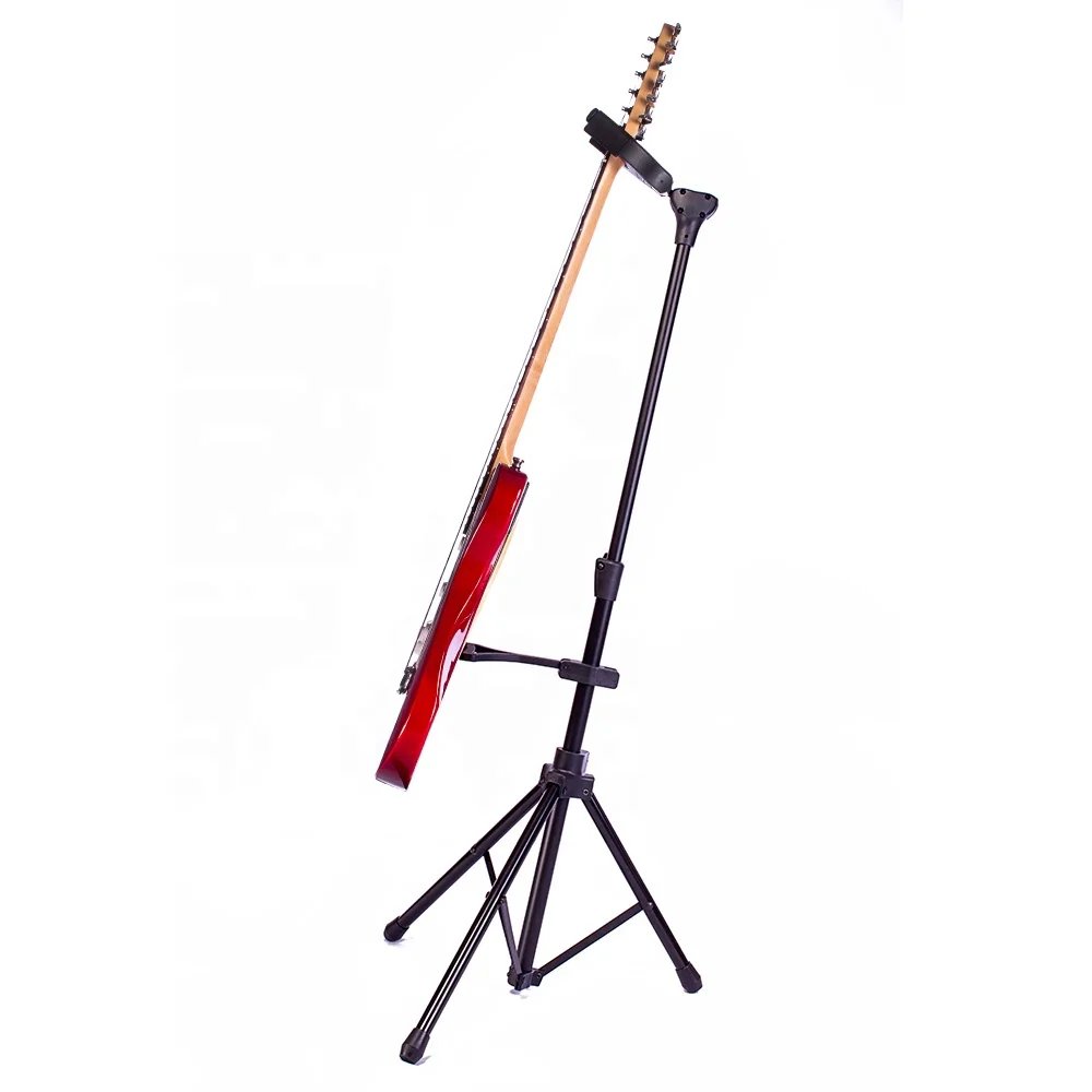 Профессиональный складной металлический одиночный электрический бас-гитарный стенд для всех струнных инструментов
