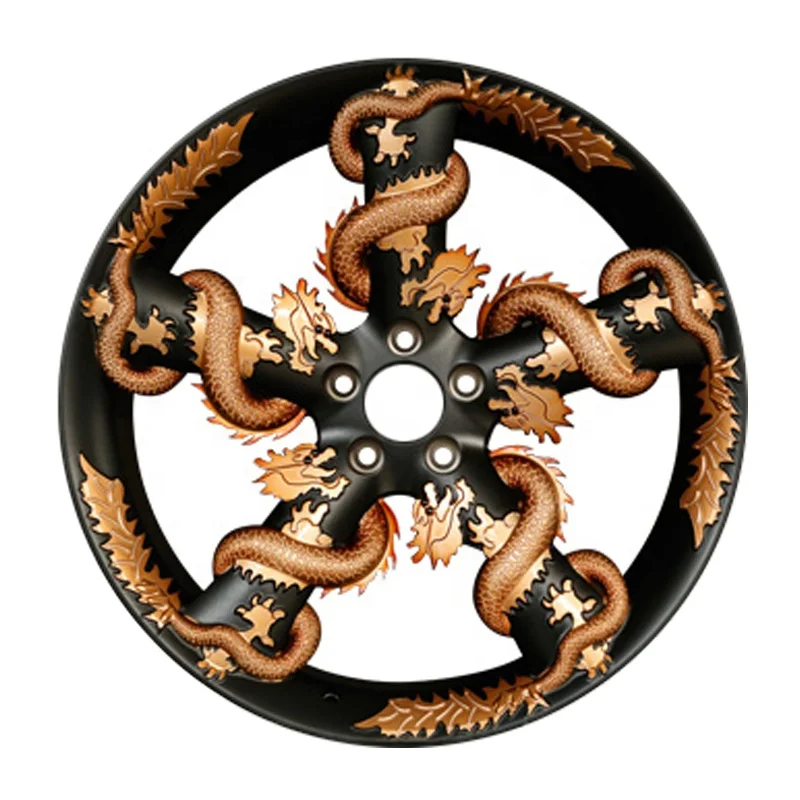 Chinese Dragon style forged aluminium  24 inch alloy car wheels,custom 17 18 19 20 18x9 5x114.3 passenger car wheels