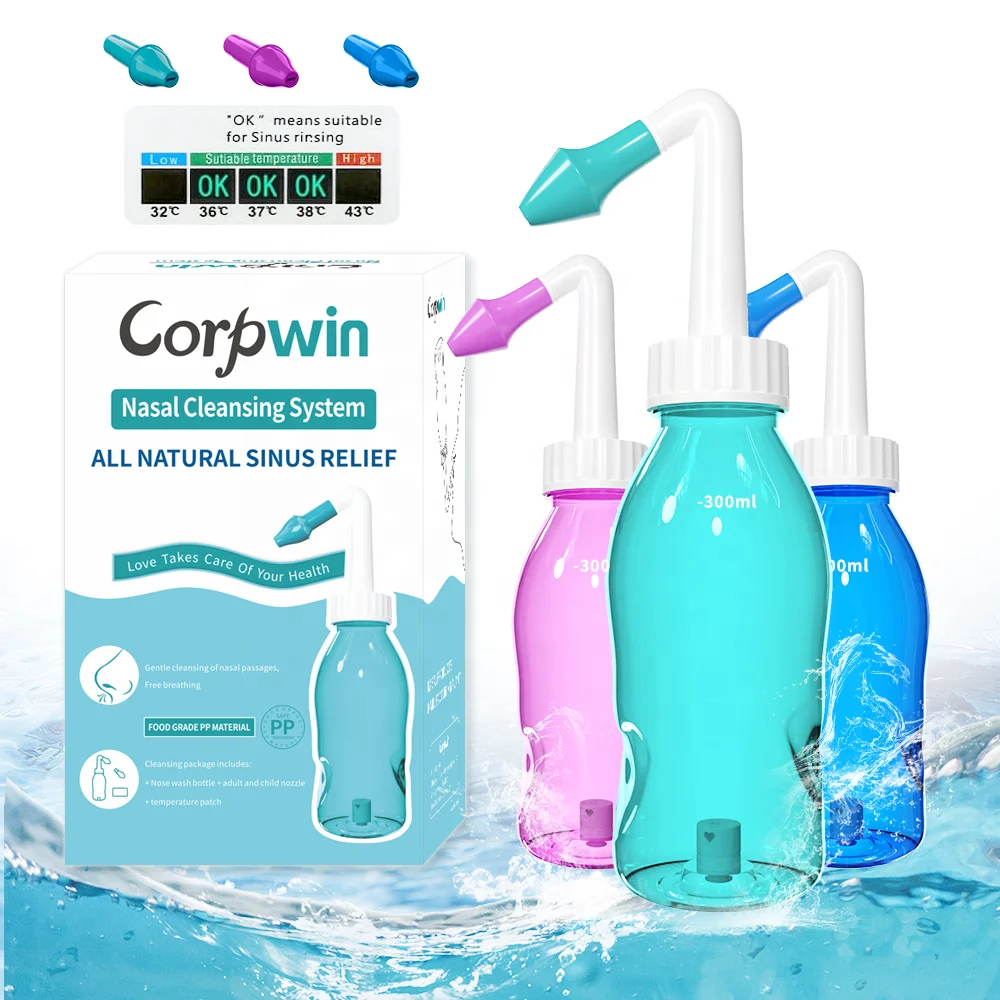 New Patent Baby Nasal Wash Plastic Bottle Food Grade Nose Cleaner Portable Sinus Rinse Travel Nasal Irrigator System