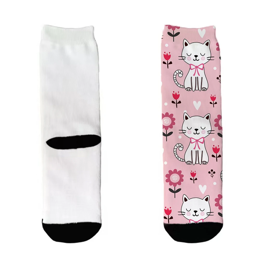 Kingsub Sublimation Sport Sock Wholesale Promotion White Polyester/spandex Blank Sublimations Socks