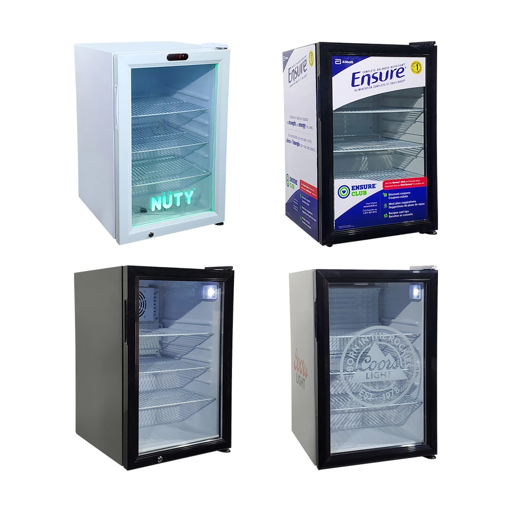 Meisda SC68 68L counter top display mini fridge glass door beverage commercial refrigerator
