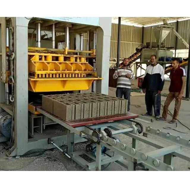 QT12-15 Fully automatic Automatic concrete cement interlocking brick making machinery hollow block making machine