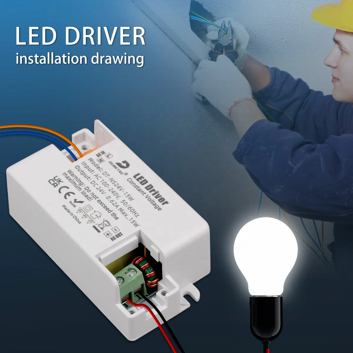 Постоянное напряжение 15 Вт 1.25A AC 100-240V AC/DC 12V оптовые продажи от производителя купить другие Светильник направленного света Светодиодный источник питания трансформатор светодиодный драйвер