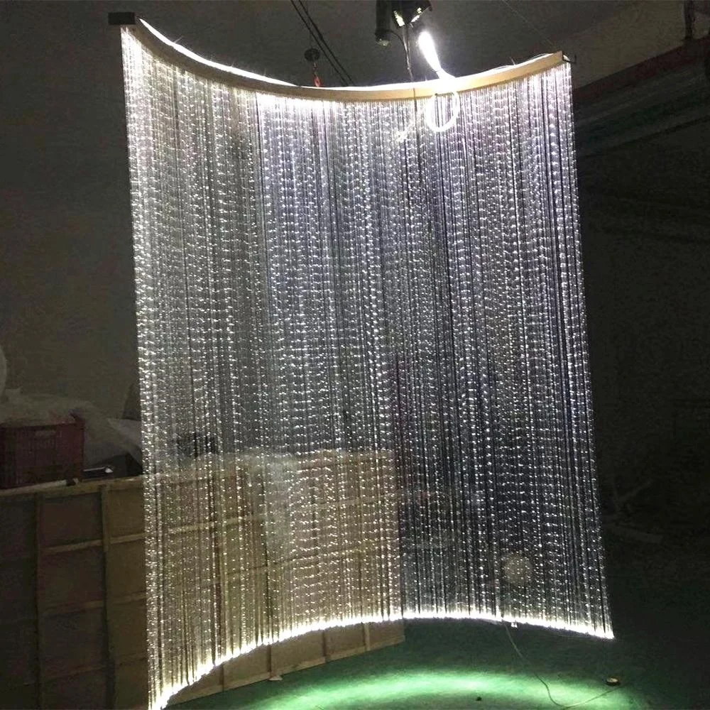 Promotional modern RGB fiber optic waterfall lamp for project 2M*2M