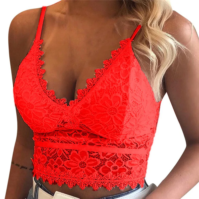 Женская летняя обувь на бретелях Высокое качество бюстгальтер кружевной с глубоким вырезом укороченный топ женские 2021