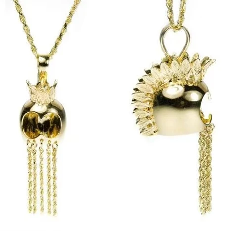 Hawaiian Ikaika Helmets Big Pendant Necklace Jewelry for Cap with Rope Chain Customized Design Accepted
