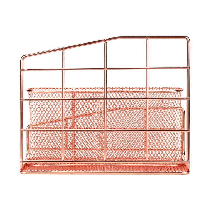 Comix Office Supplies Desk Organization Accessories 3-Slot Metal Wire Mail Sorter Mesh Pencil Cup Organizer