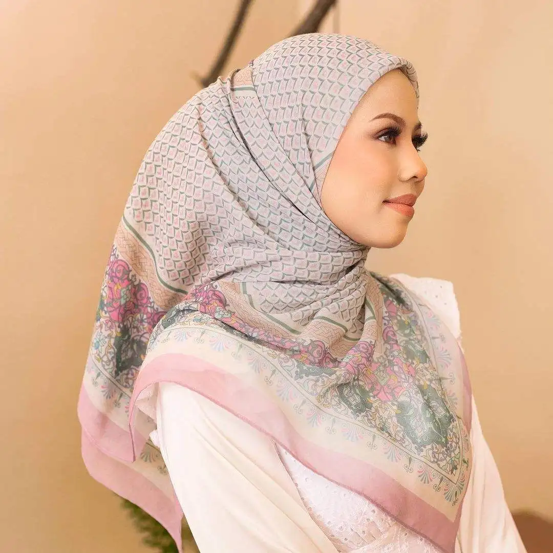 YOMO tudung malaysia wholesale bawal cotton voile printed tudung bawal cotton premium for Women Muslim