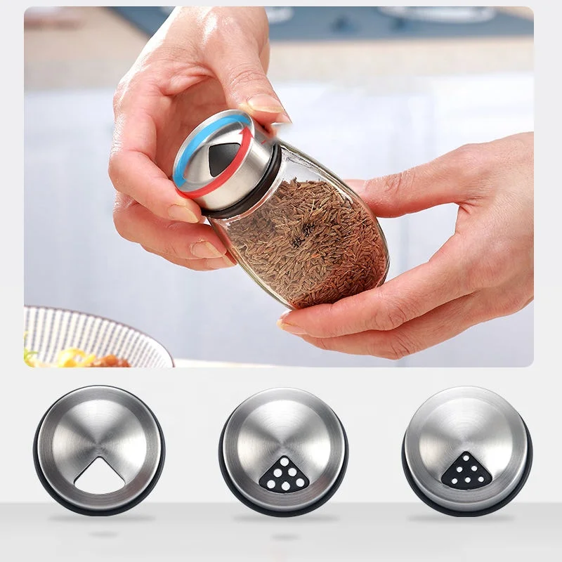 2 Tier Rotating Spice Shaker Jar Set With Stand Holder Big Size Set For Spices On A Stand Expandable Set For Spice Luxury