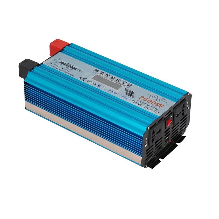 Pure sine inverter DC12V DC24V DC48V DC60V DC72V ~AC220V/50HZ 2500W blue