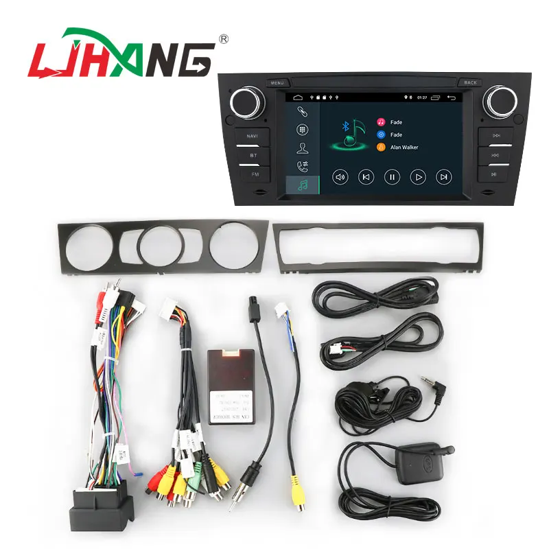 LJHANG touch Screen Android 12 4G+64GB car audio gps navi dvd player For BMW 3 Series E90 E60 CCC/CIC multimedia system