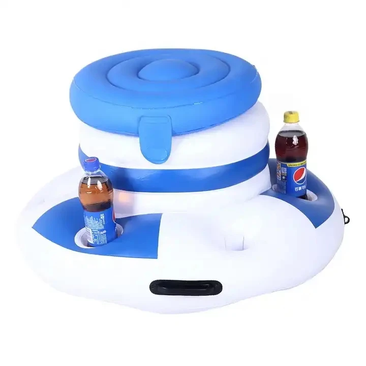 Custom Summer Portable PVC Beer Barrel Cooler For Pool Party Inflatable Floating Pool Cooler
