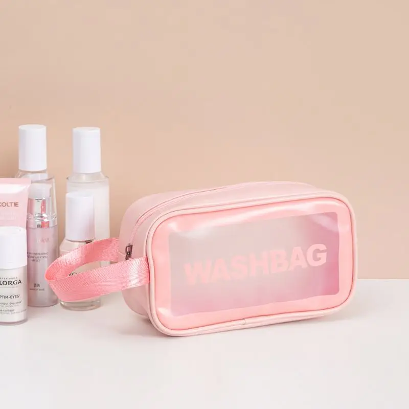 wholesale custom PVC clear cosmetic bag with logo travel cosmetic bag 3pcs set cosmetic gift bags