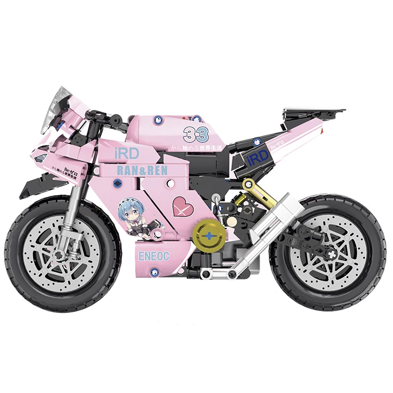 Montessori Toys Early Education Create Build Your Own Motorcycle 510PCS Assembling Building Blocks Technical Motor