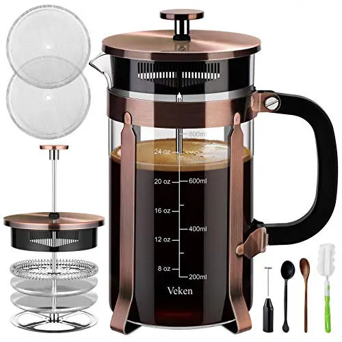 Hot sale Quality High Borosilicate Glass French Press Coffee Maker