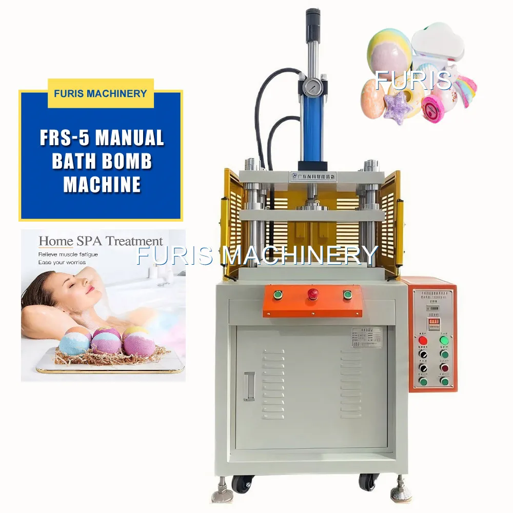 Nature colors semi-auto bath bombs press machine for kids and adults Industrial pneumatic hydraulic bubble bath shower bomb ball
