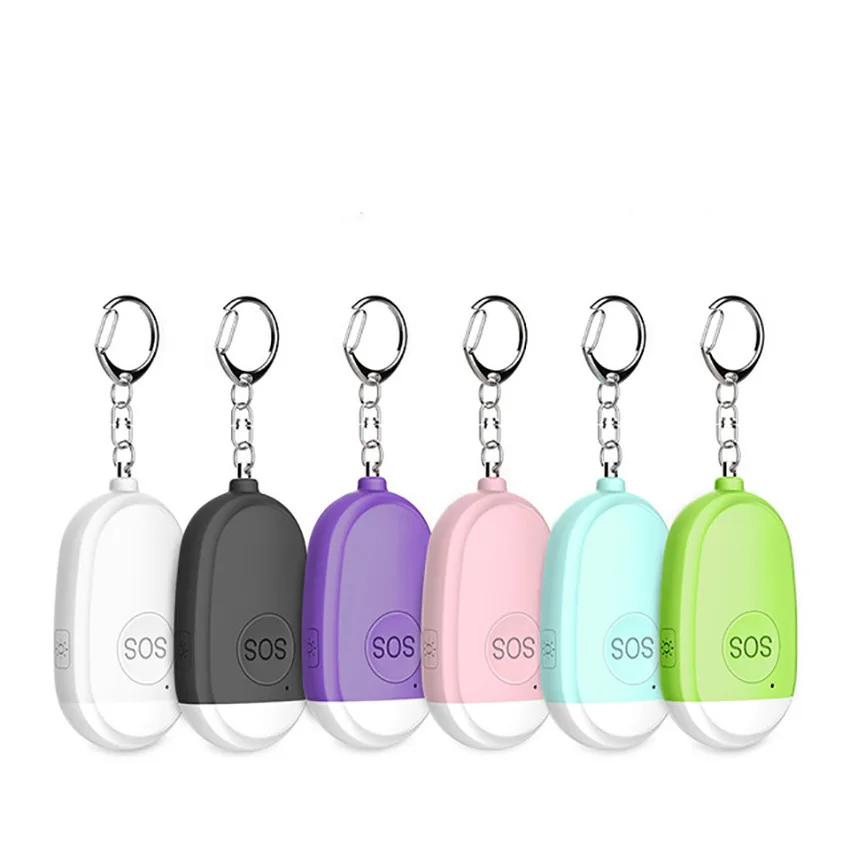 USB Personal Alarm Siren Song 130dB Safe Sound Alarms for Women Keychain with LED Light Emergency Self Defense for Kids Elderly