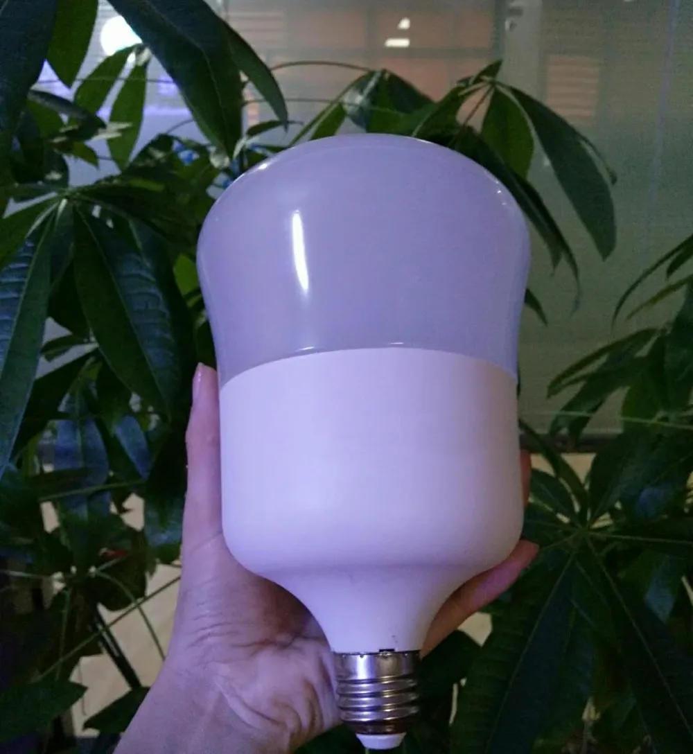 Custom CE White T Shape Bulb PP Aluminum LED Bulb 5w 9w 13w 18w 28w 38w 48W 60W B22 E27 Led Bulb
